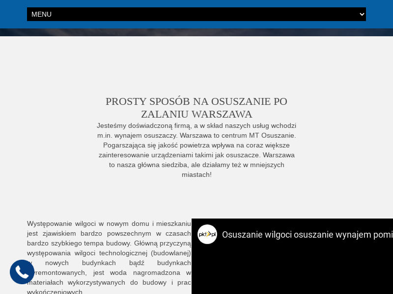 Mt-osuszanie.pl - Osuszanie budynków i mieszkań po zalaniu