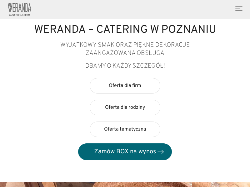 Catering na bankiet dla firm Poznań - Weranda Stary Rynek Sp. z o.o.